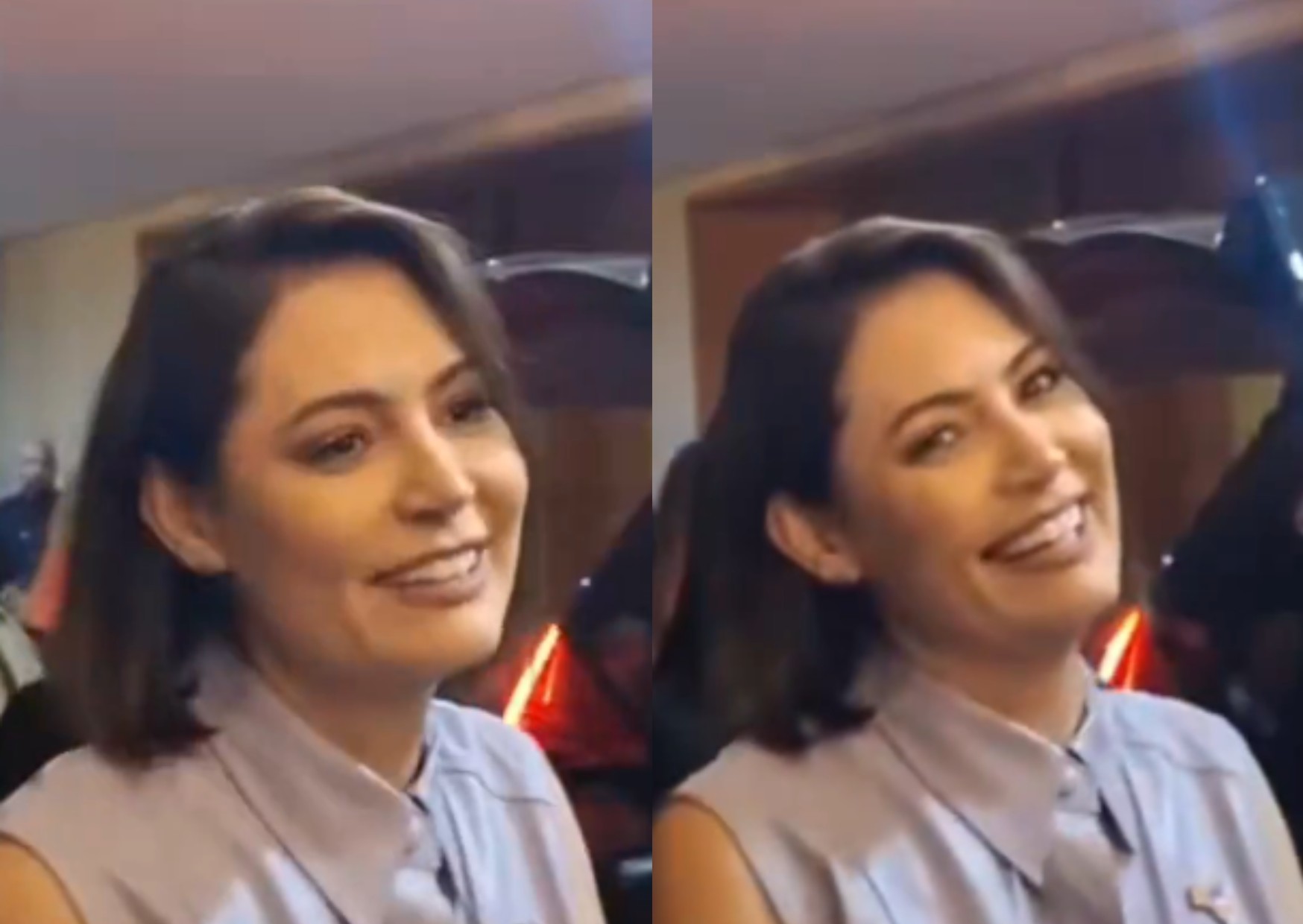 jornalistas no evento. — Estou cuidando do meu marido e, quando consigo concilia